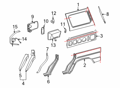2003 Mercedes-Benz G500 Fuel Door Diagram
