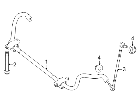 2013 Mercedes-Benz E550 Stabilizer Bar & Components Diagram