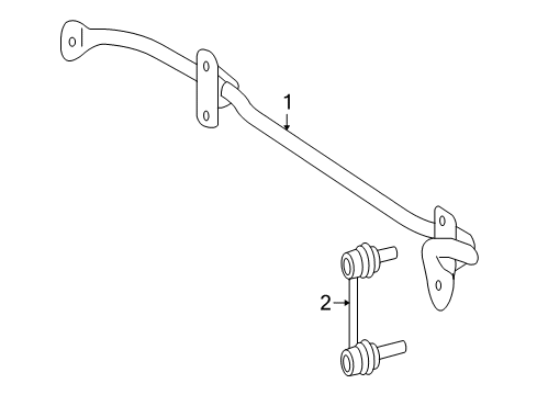 2006 Mercedes-Benz ML350 Stabilizer Bar & Components Diagram
