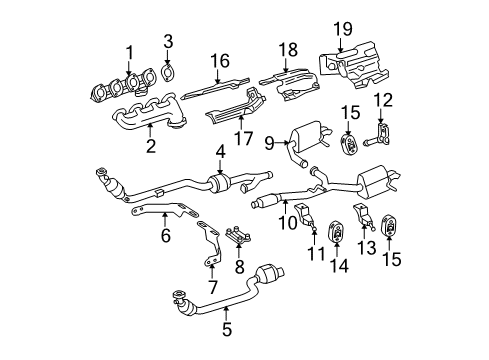2005 Mercedes-Benz C55 AMG Exhaust Components