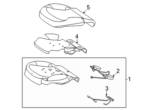 2024 Mercedes-Benz EQS 450 Driver Seat Components Diagram 5