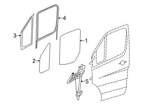 2024 Mercedes-Benz Sprinter 2500 Front Door Diagram