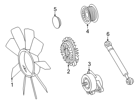1998 Mercedes-Benz C280 Cooling Fan