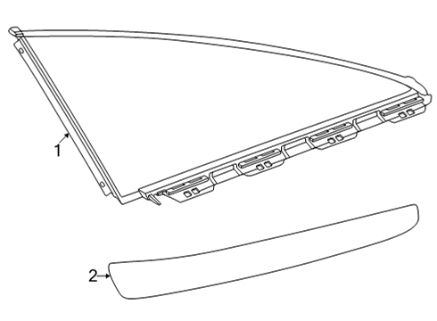 2025 Mercedes-Benz EQS 450+ Glass & Hardware - Quarter Panel