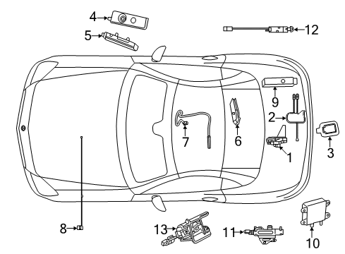 2016 Mercedes-Benz SLK300 Antenna & Radio Diagram