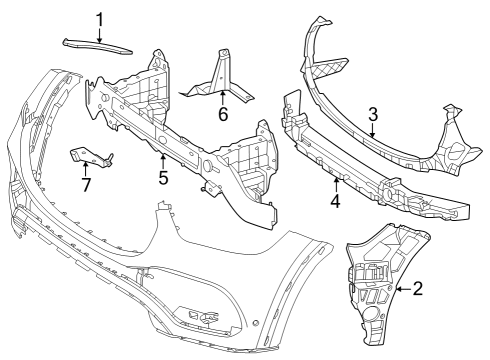 2025 Mercedes-Benz GLE63 AMG S Bumper & Components - Front Diagram