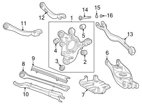 2025 Mercedes-Benz GLC63 AMG S E Performance Rear Suspension Components