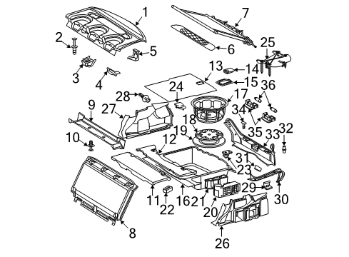 2003 Mercedes-Benz E500 Interior Trim - Rear Body
