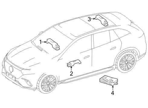 2025 Mercedes-Benz EQS 450 SUV Keyless Entry Components