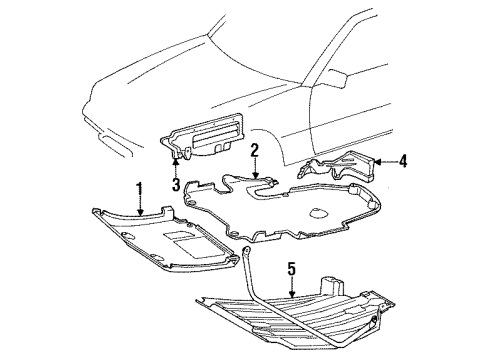 1986 Mercedes-Benz 420SEL Engine Cover & Components