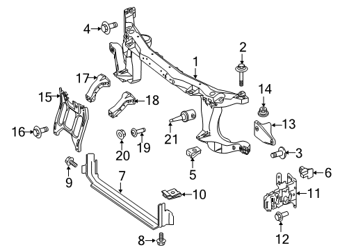 2017 Mercedes-Benz Metris Rear Fender Liner Lock Nut Diagram for 000-990-50-37-64