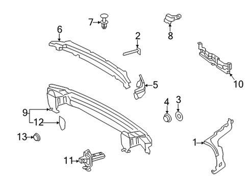 2020 Mercedes-Benz GLC63 AMG Bumper & Components - Rear Diagram 4