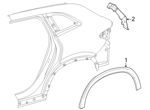 2025 Mercedes-Benz EQS 450 SUV Exterior Trim - Quarter Panel