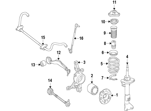 2015 Mercedes-Benz C350 Front Suspension Diagram