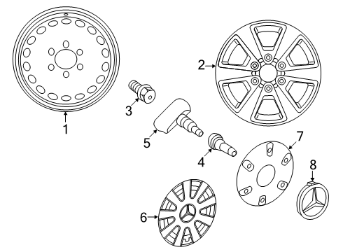 2024 Mercedes-Benz eSprinter Wheel Covers & Trim