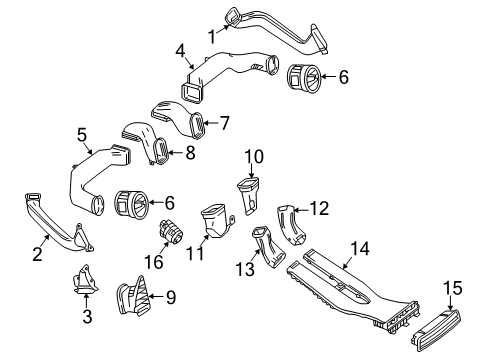 2017 Mercedes-Benz Metris Ducts Diagram