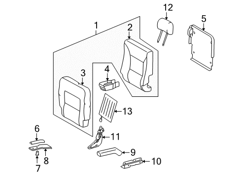 2003 Mercedes-Benz G55 AMG Rear Seat Components