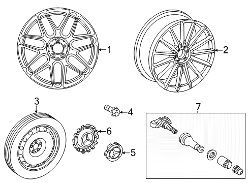 2025 Mercedes-Benz GLA250 Wheels Diagram 4