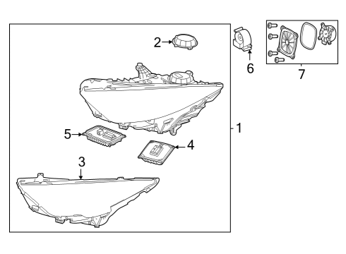 2023 Mercedes-Benz SL43 AMG Headlamp Components
