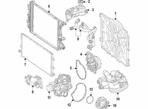 2022 Mercedes-Benz GLA45 AMG Cooling Fan Diagram
