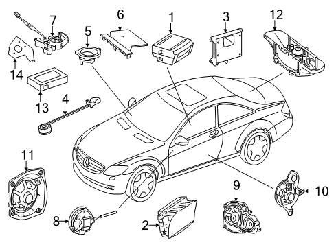 2012 Mercedes-Benz CL550 Sound System Diagram