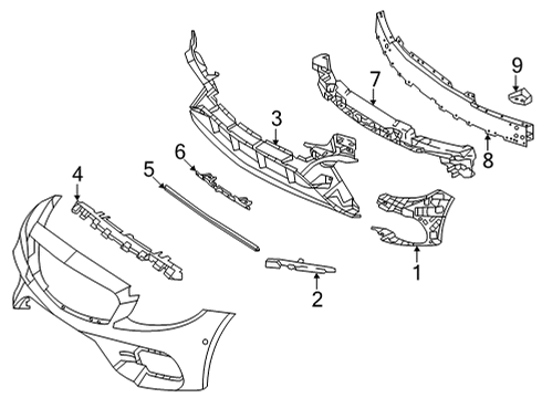 2023 Mercedes-Benz E53 AMG Lower Mount Diagram for 213-885-73-04