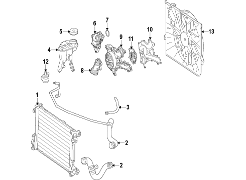 2013 Mercedes-Benz SLK350 Cooling Fan Diagram