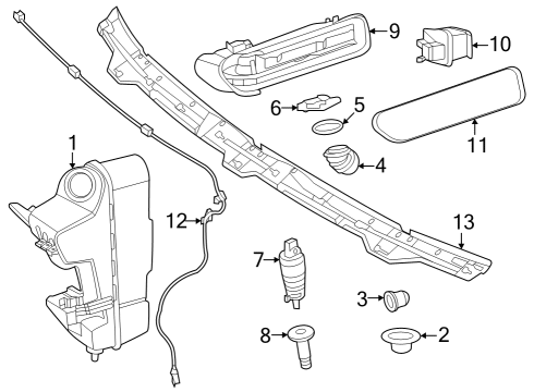 2025 Mercedes-Benz EQE 350+ Wiper & Washer Components