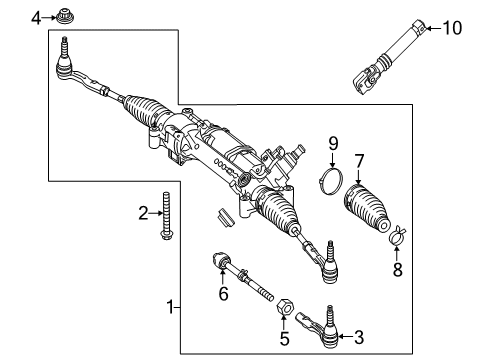 2020 Mercedes-Benz S560 Steering Gear & Linkage Diagram