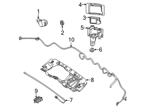 2024 Mercedes-Benz GLB35 AMG Electrical Components - Rear Bumper Diagram