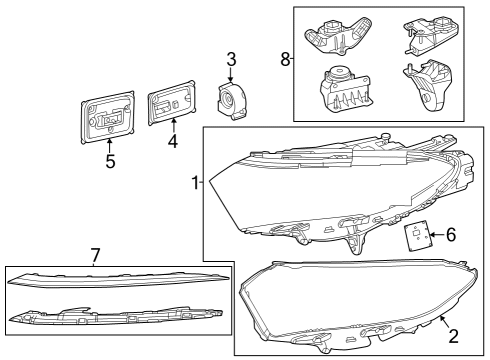 2025 Mercedes-Benz EQS 450 SUV Headlamp Components
