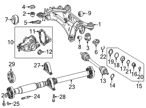 2017 Mercedes-Benz SL63 AMG Axle & Differential - Rear Diagram