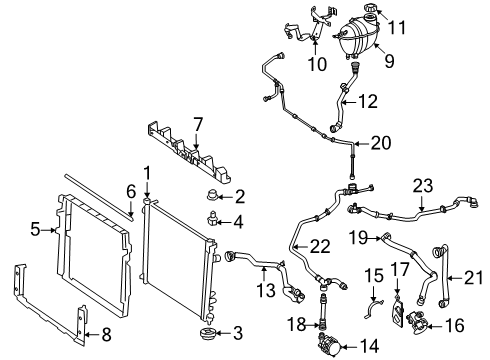 2025 Mercedes-Benz G580 Radiator & Components