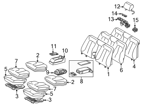 2005 Mercedes-Benz CL65 AMG Rear Seat Components