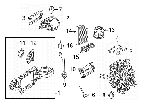2024 Mercedes-Benz AMG GT 55 A/C Evaporator & Heater Components