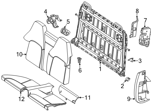 2024 Mercedes-Benz AMG GT 55 Rear Seat Components