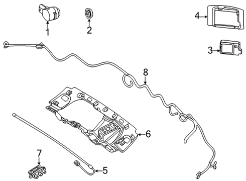 2025 Mercedes-Benz GLA250 Electrical Components - Rear Bumper