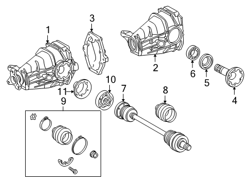 1998 Mercedes-Benz E430 Axle & Differential - Rear Diagram