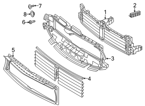 2021 Mercedes-Benz GLA250 Mount Frame Insulator Diagram for 177-622-54-00