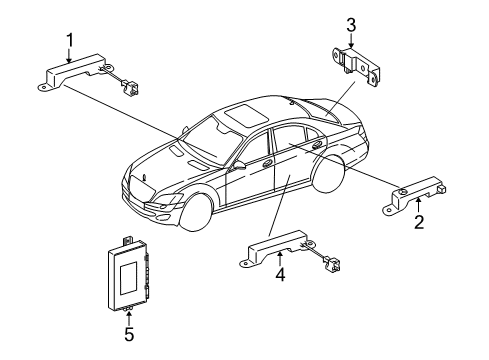 2011 Mercedes-Benz S400 Keyless Entry Components