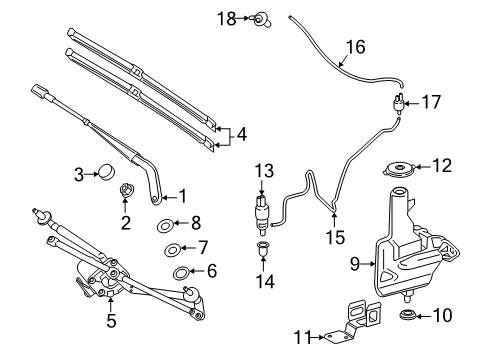 2024 Mercedes-Benz eSprinter Wiper & Washer Components