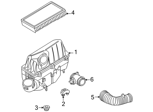 1999 Mercedes-Benz E300 Air Intake Diagram
