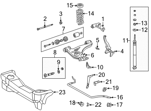 1998 Mercedes-Benz C280 Front Suspension Components