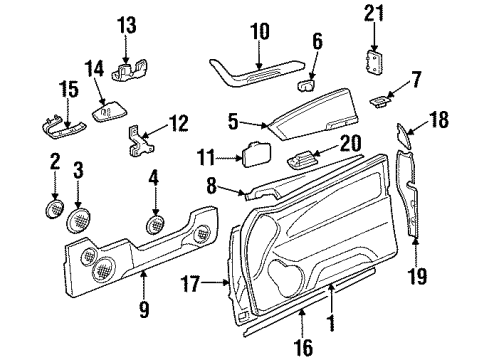 1999 Mercedes-Benz CL500 Door Trim Panel