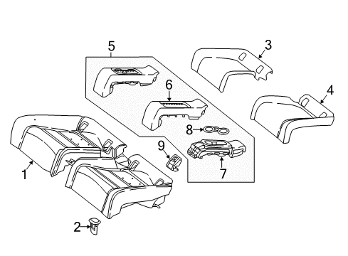 2023 Mercedes-Benz C43 AMG Rear Seat Components