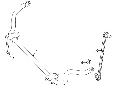 2018 Mercedes-Benz GLC350e Stabilizer Bar & Components Diagram