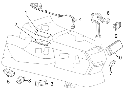 2025 Mercedes-Benz EQE 350+ Electrical Components - Console