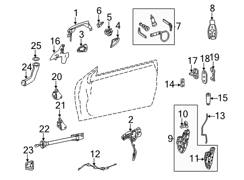 2011 Mercedes-Benz CL600 Lock & Hardware Diagram