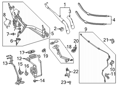 2020 Mercedes-Benz GLC43 AMG Wipers Diagram