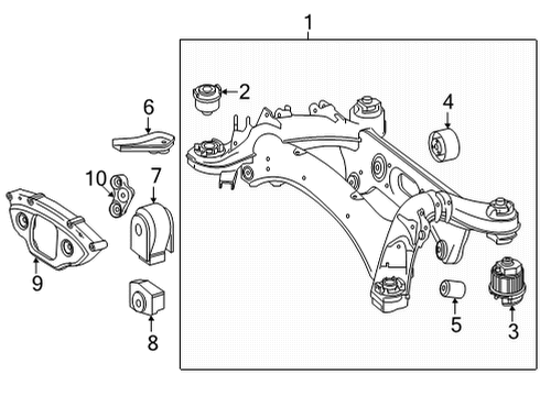 2021 Mercedes-Benz E53 AMG Suspension Mounting - Rear Diagram